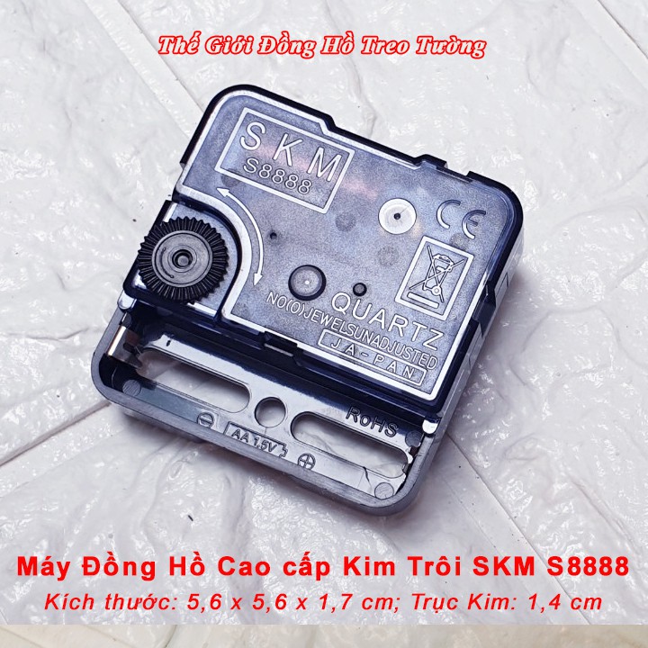 Máy Đồng Hồ KIM TRÔI SKM S8888 – Tặng Pin TOSHIBA và Bộ KIM HOA VĂN - Bảo Hành 1 Năm