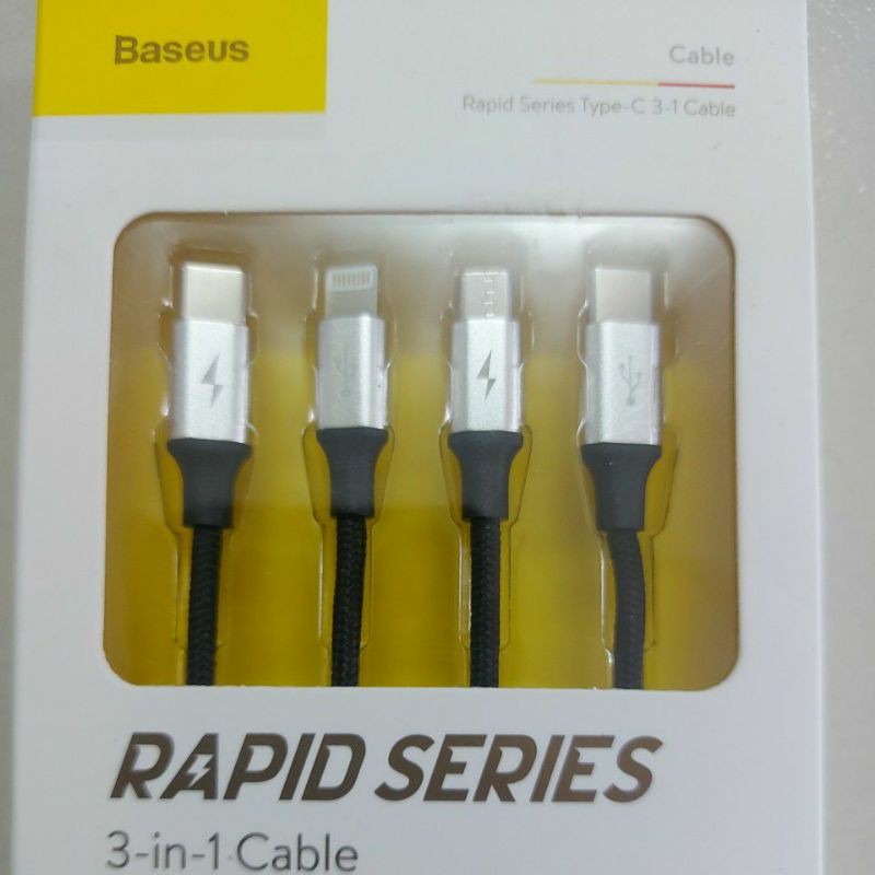 [NEW]Dây cáp sạc Baseus Type-C micro USB 3.5A 3 trong 1