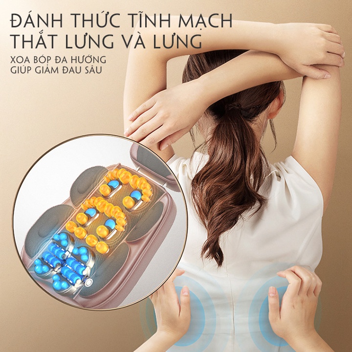Ghế Massage toàn thân, Nệm massage toàn thân trị liệu, HÀNG CHÍNH HÃNG Bảo Hành 2 Năm - Phiên bản nâng cấp