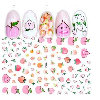 sticker hoa quả trang trí nail