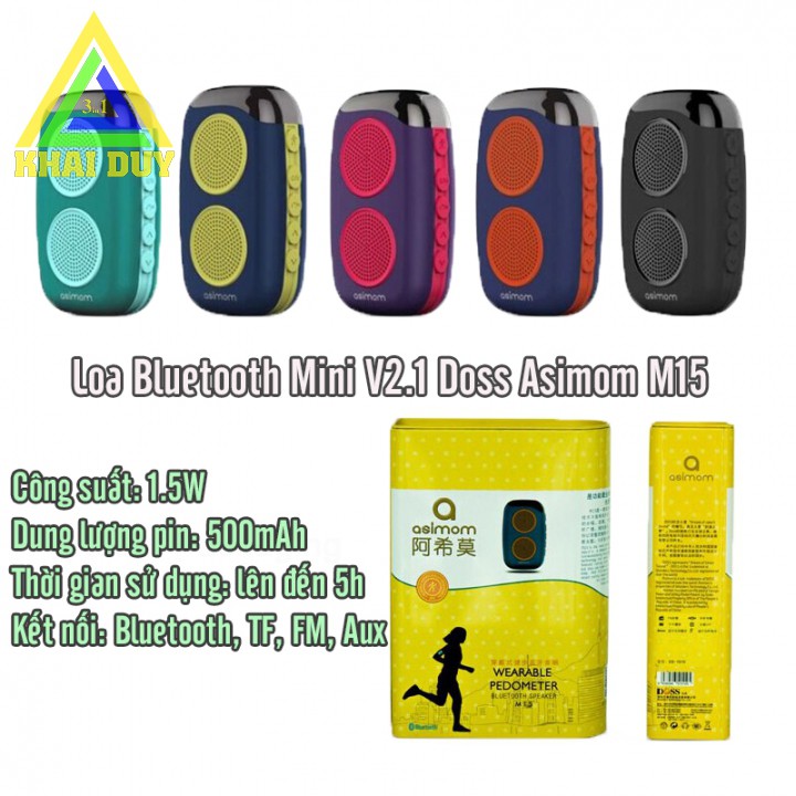 (XẢ HÀNG) Loa Bluetooth Cao Cấp Nội Địa Mini V2.1 Doss Asimom M15