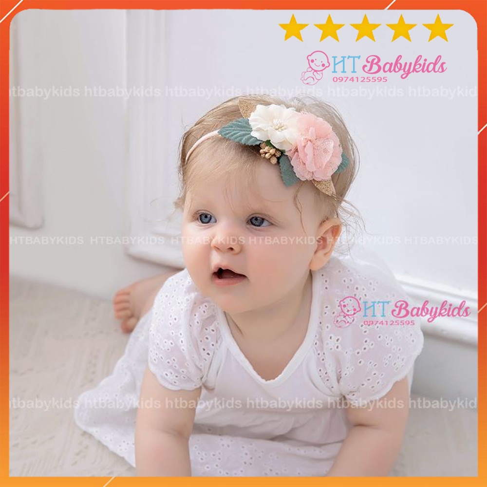 Băng Đô Cho Bé - Turban Công Chúa Bông Đáng Yêu Cho Bé Gái Sơ Sinh