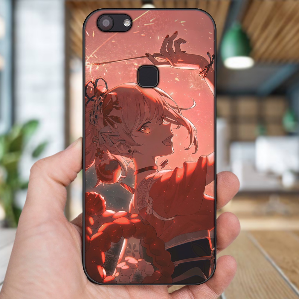 Ốp lưng Vivo V7, V7 Plus viền đen in hình Yoimiya Genshin Impact