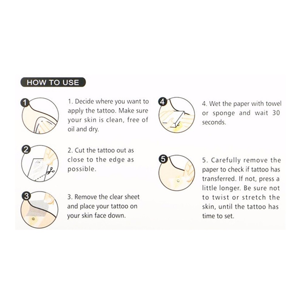 Hình Xăm Dán Tạm Thời Họa Tiết Ngôi Sao Rỗng Chống Nước Quyến Rũ