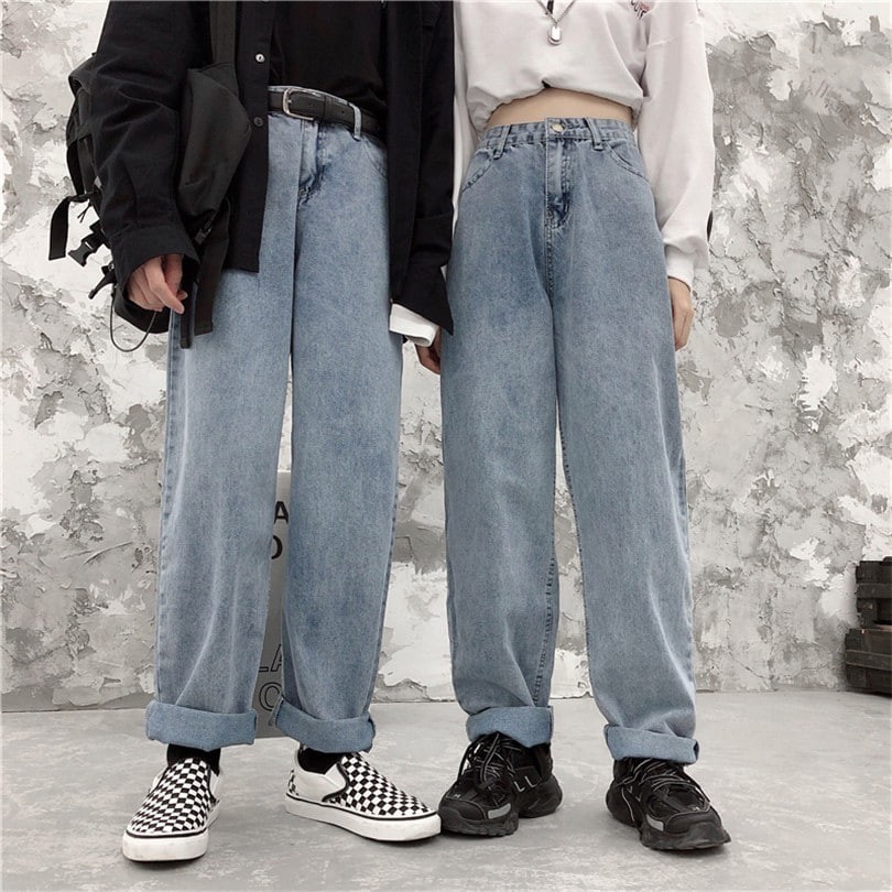 Quần Baggy Jean unisex ống rộng phong cách bụi VAKADO | BigBuy360 - bigbuy360.vn