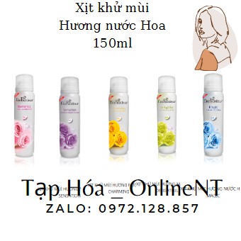 Xịt khử mùi hương nước hoa Charming l Magic l Romantic l Sensation l Delightful 150ml