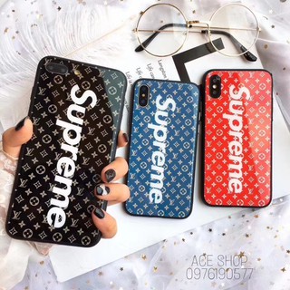 Ốp lưng kính cường lực in hình Supreme cho iPhone 6 7 8 x xr xsmax 7plus 8 plus 11 12 13promax pro max