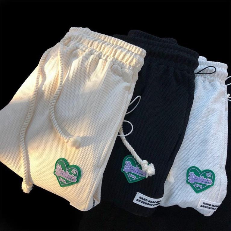 [ẢNH THẬT-SẴN] Quần Nỉ Tim Rút Ống Rộng Ulzzang Unisex Hàn Quốc