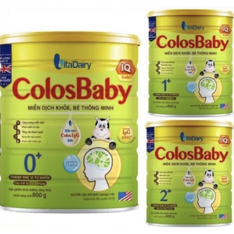 Sữa Colosbaby IQ gold 0+, 1+, 2+ 800g [Date 2023]