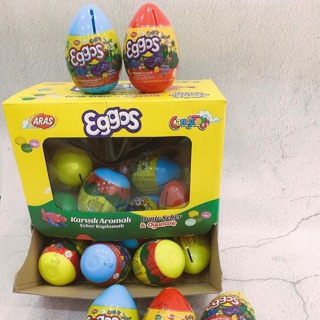 Set 24 quả trứng đồ chơi EGGO - NK Châu Âu- CHỈ BÓC ĐỒ CHƠI- KO ĂN KẸO