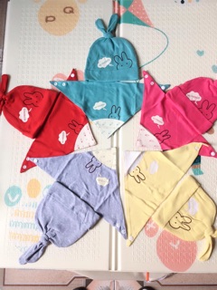 SÉT  KHĂN MŨ YẾM COTTON CHO BÉ