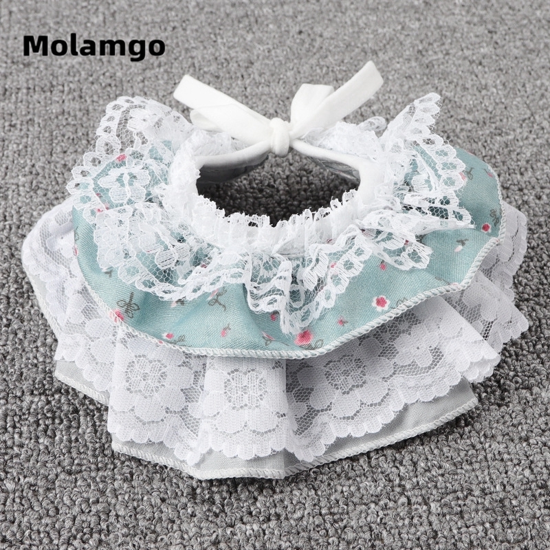 Khăn Đeo Cổ Nhiều Lớp Phối Ren Cho Thú Cưng