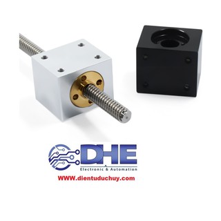 KHỐI VUÔNG ĐAI ỐC VÍT ME T8 _ 28 X 30 X 35MM + ĐAI ỐC VÍT ME