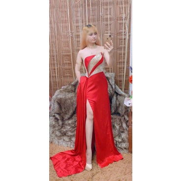 Prom Dress -Đầm dạ hội 1 vai hoa búp xẻ tà, phù hợp dự tiệc, sinh nhật, lễ hội, concept, prom, MC, event - NUT's Wedding