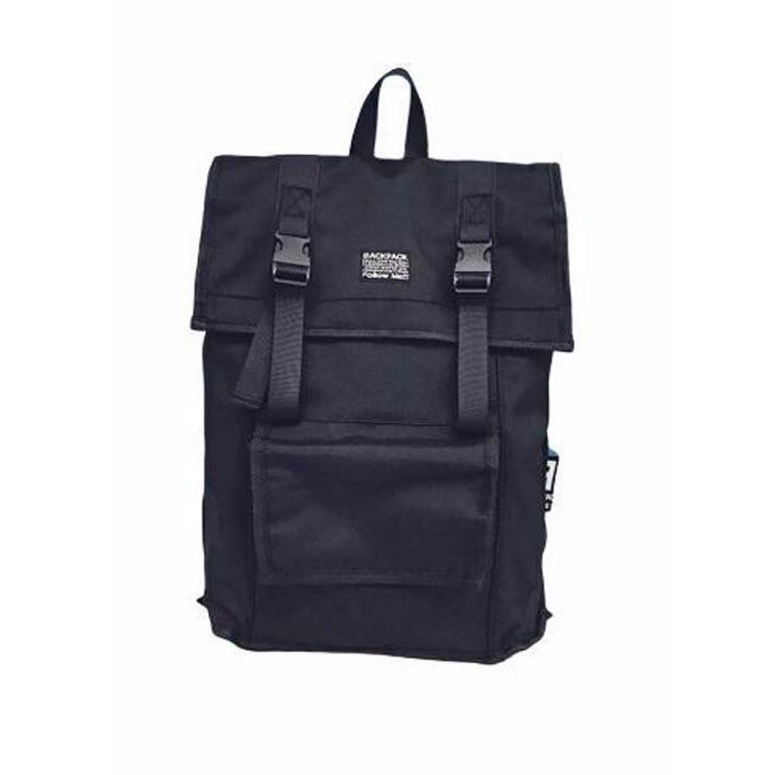 túi máy tính xách tay cho nữ BALO ULZZANG BASIC ( chống nước ) ( 2 khoá nhựa đen song song) - B09