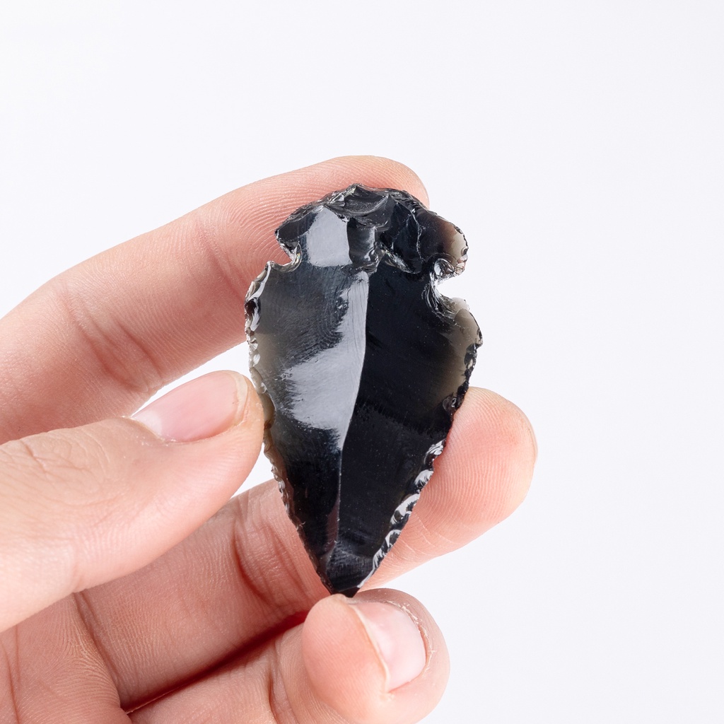 1 Mặt Dây Chuyền Đá obsidian Tự Nhiên Hình Mũi Tên