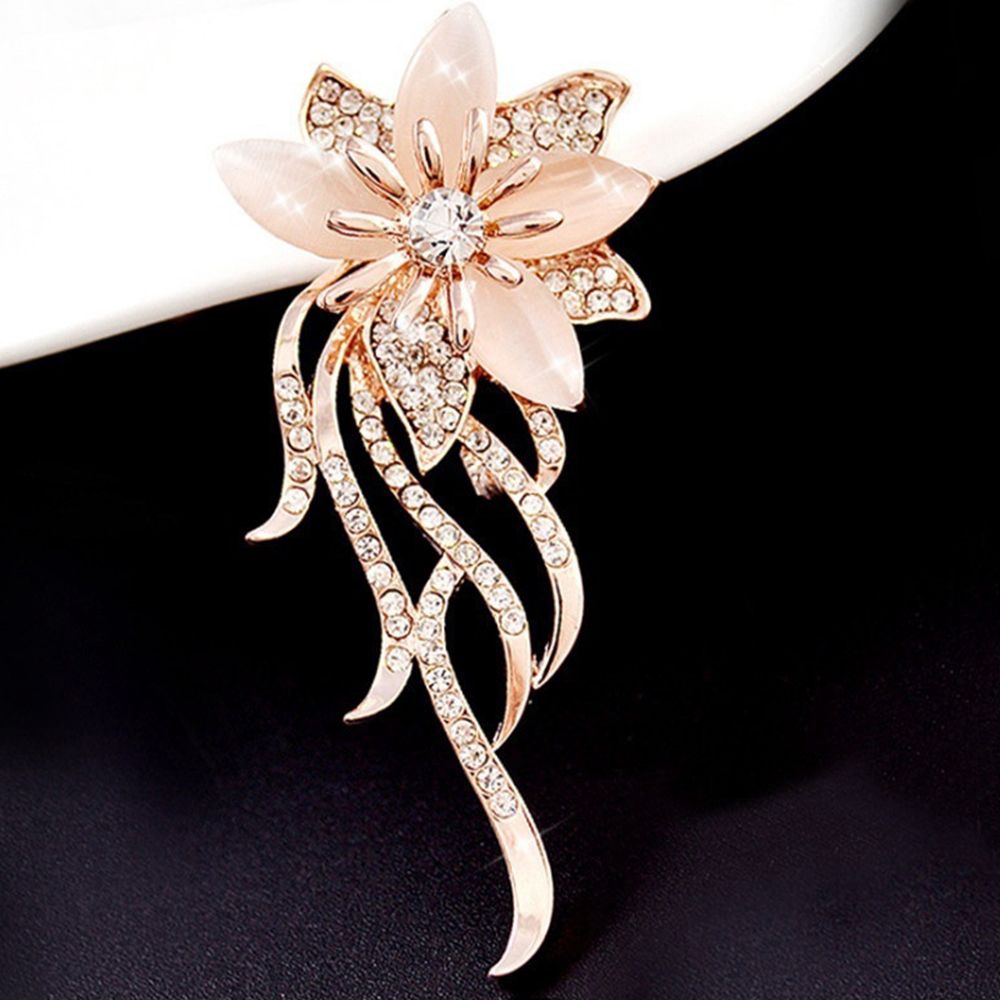 FORBETTER Women Bridal Fashion Flower Brooch