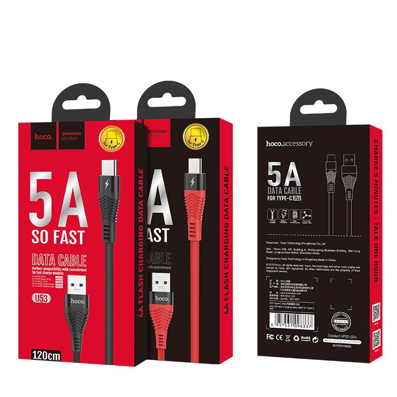 Cáp Sạc Hoco U53 Type C