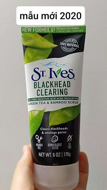 Tẩy tế bào chết St.Ives Blackhead Clearing Green Tea Scrub ( mẫu mới) | BigBuy360 - bigbuy360.vn