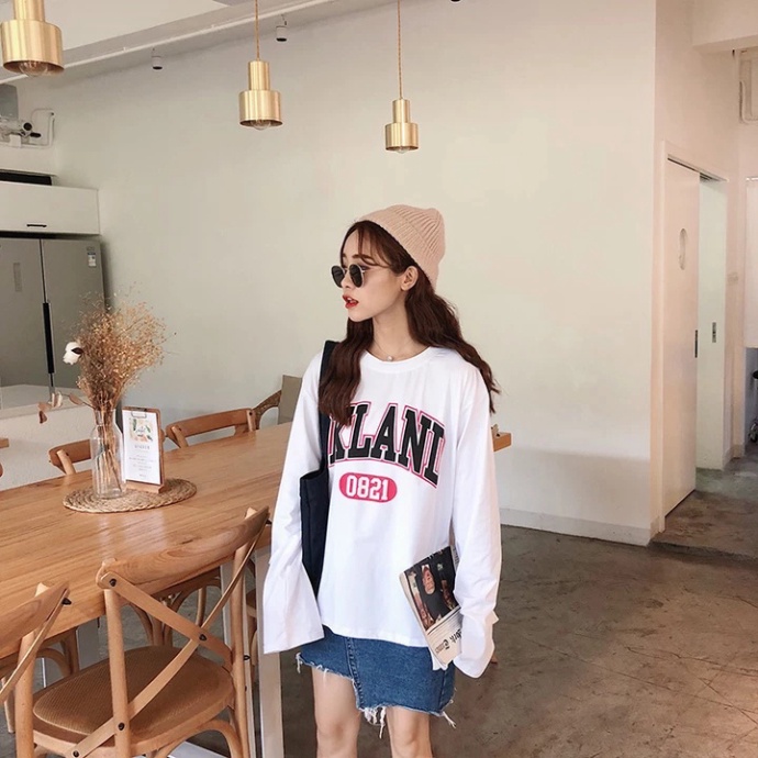 Áo thun dài tay OKland cotton 4 chiều freesize dưới 70kg rẻ đẹp - Hàng nhập khẩu - Áo Phông tay dài form rộng unisex | BigBuy360 - bigbuy360.vn