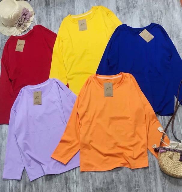 [Video và ảnh thật] Áo thun pull trơn tay dài | BigBuy360 - bigbuy360.vn