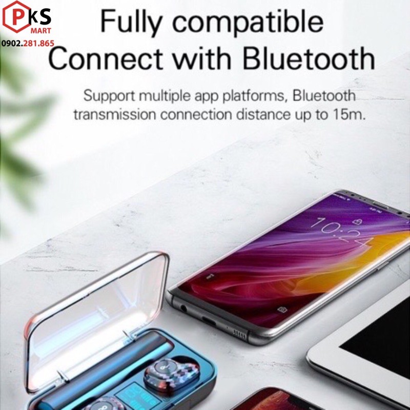 Tai Nghe Không Dây True Wireless Amoi M20 F9 F9 Pro S11 TWS Nhét Tai Bluetooth Dùng Cho Iphone, Oppo, Xiaomi, Android