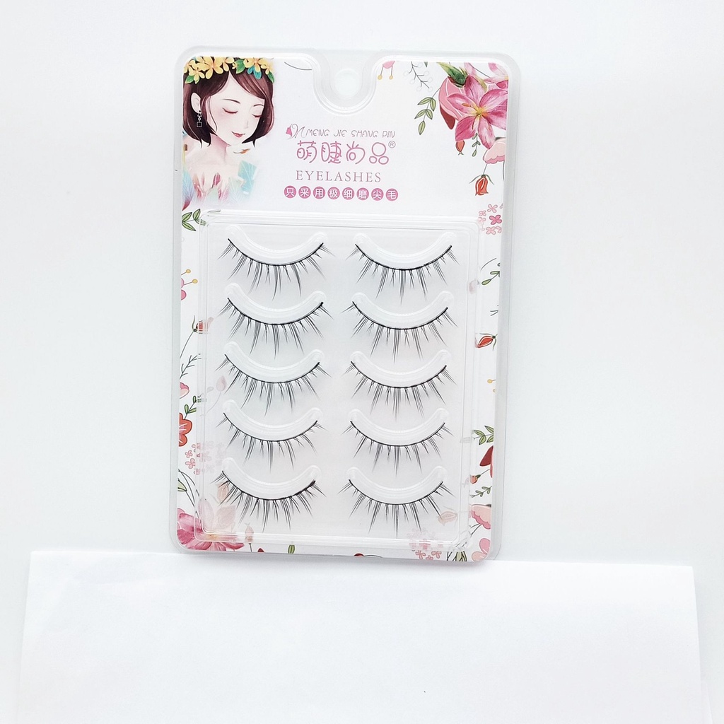 Set 5 Cặp Lông Mi Giả Trong Suốt Kiểu Dáng Tự Nhiên
