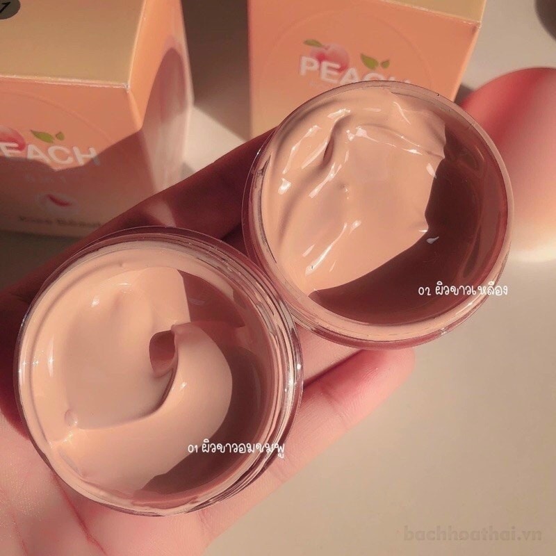 Hộp kem nền chốnǥ nước chốnǥ nắng Kiss Beauty Peach foundation 6 in 1