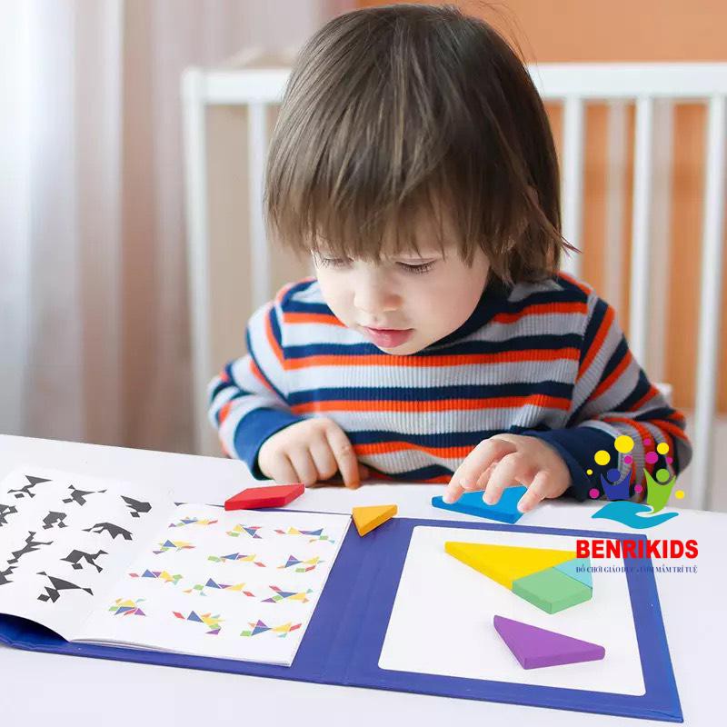 Đồ Chơi Xếp Hình Gỗ Tư Duy Tangram Cho Bé