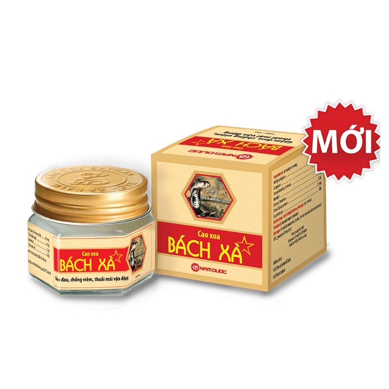 Cao xoa Bách xà (Hộp 1 lọ 20g) nam dược hỗ trợ giảm đau khớp, thấp khớp, thoái hóa khớp, Đau nhức chân tay, đau lưng