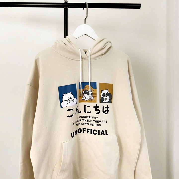 ÁO HOODIE - ÁO KHOÁC NỈ NGOẠI Tay Phồng Form Dơi (HD2430 - UNOFFICIAL)