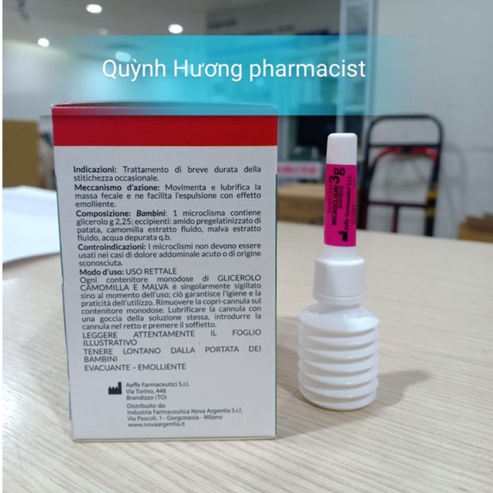 Ống thụt MICROCLISMI 3G hộp 6 ống dành cho bé
