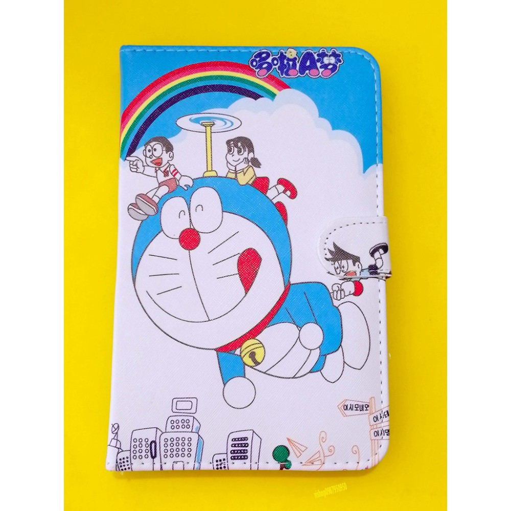 Bao da điện thoại PU tích hợp bàn phím đầu cắm Micro USB cho điện thoại Android 7Inch hình doremon lè lưỡi | BigBuy360 - bigbuy360.vn