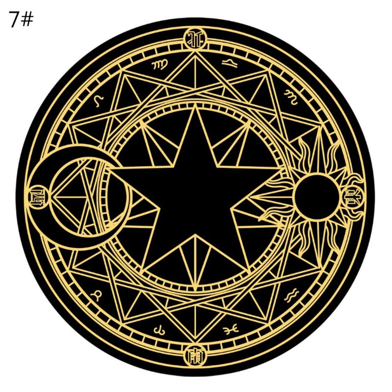 Thảm Tròn Trải Bàn Họa Tiết Hoạt Hình Đường Kính 23In