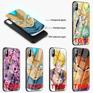 Ốp lưng kính cường lực in hình dragon ball z cho phone 6 13 7 plus 8 plus xr x xs max - a305
