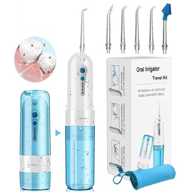 MÁY TĂM NƯỚC ORAL IRRIGATOR IPX7 4 CHẾ ĐỘ, TẶNG TÚI ĐỰNG + BẢO HÀNH 12 THÁNG