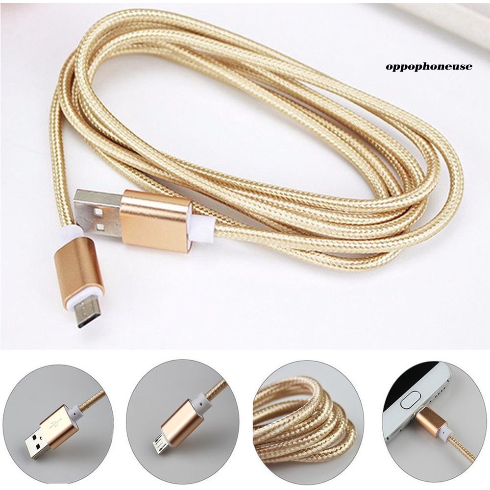Cáp sạc và truyền dữ liệu đầu Micro USB cho điện thoại Samsung Oppo dài 1/2/3m