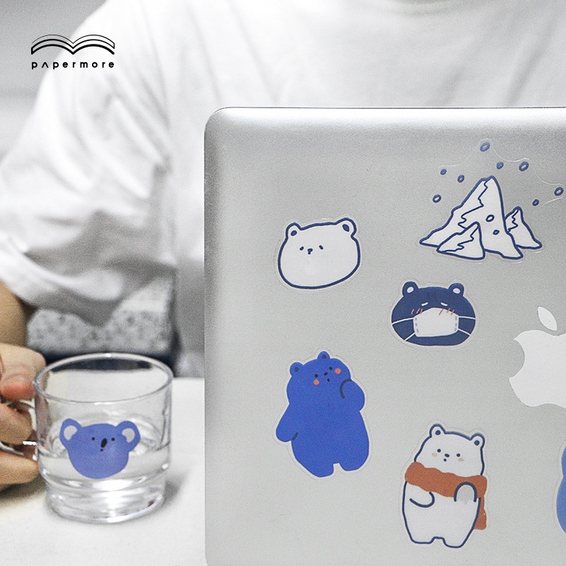 Túi 20 Miếng Dán Pet Hình Động Vật Trang Trí Sổ Tay Diy