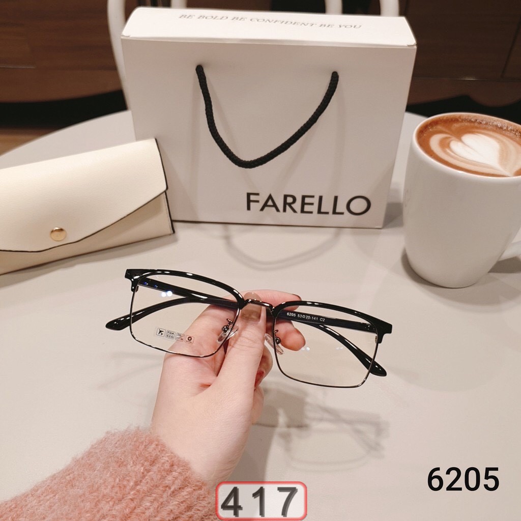 MẮT KÍNH GIẢ CẬN GỌNG DẺO HÀN QUỐC 6205 LYLY K417 VUÔNG FORM CHUẨN SIÊU HOT | BigBuy360 - bigbuy360.vn