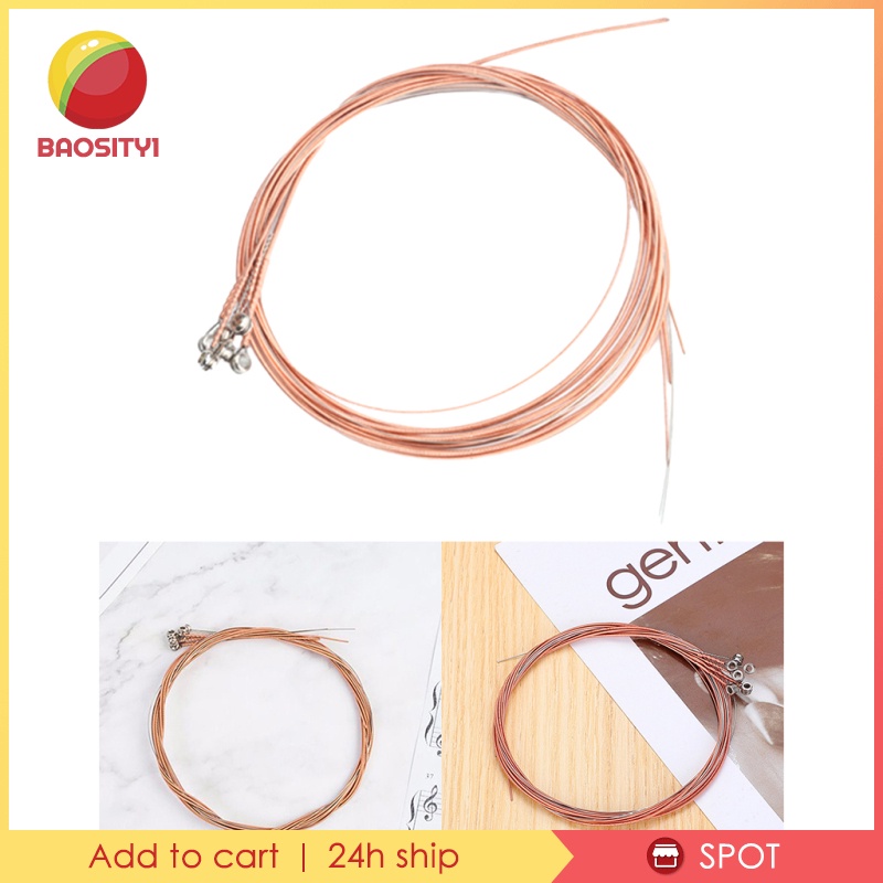 Bộ 6 Dây Đàn Guitar Bằng Thép Chống Mòn Thay Thế Tiện Dụng