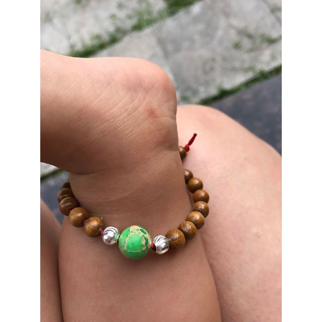 Vòng dâu tằm gốc Việt Nam mix da mệnh và bi bac dành cho bé sinh năm 2020-CT01