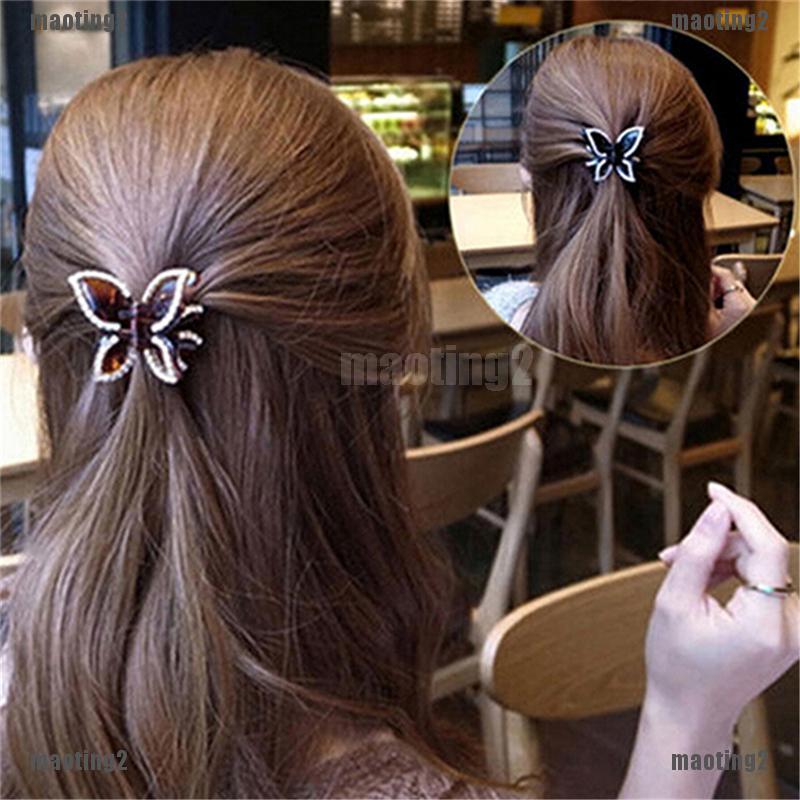 Kẹp tóc bướm đính đá pha lê
