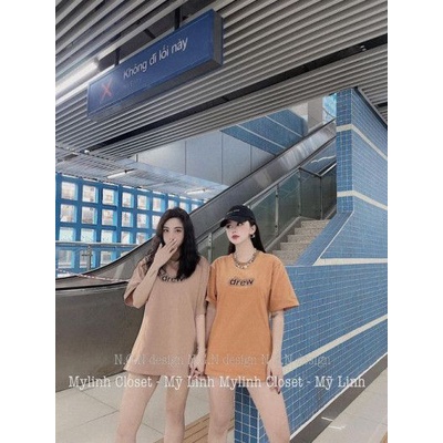 Áo phông nữ dập nổi chữ Dreww