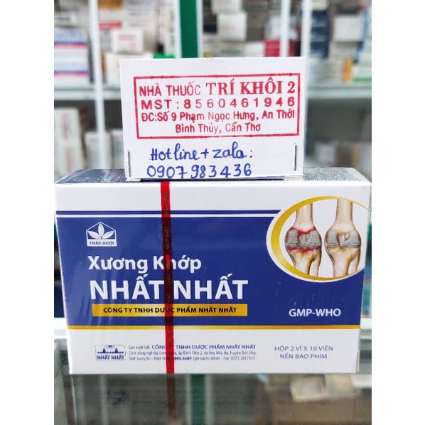 [CHÍNH HÃNG] Xương Khớp Nhất Nhất - Hộp 20 viên