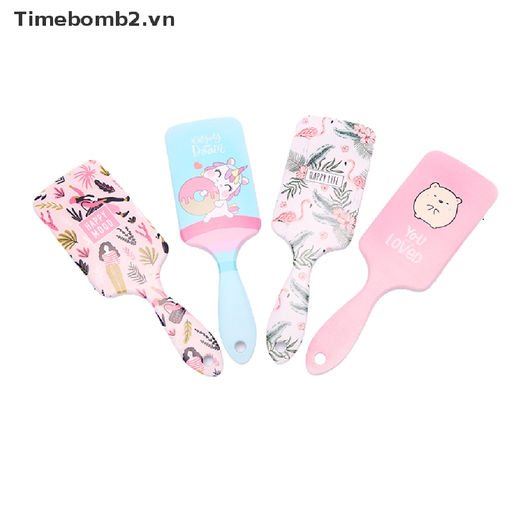 (Hàng Mới Về) Bộ 2 Lược Chải Tóc Ướt / Khô Chống Tĩnh Điện Hình Động Vật Dễ Thương