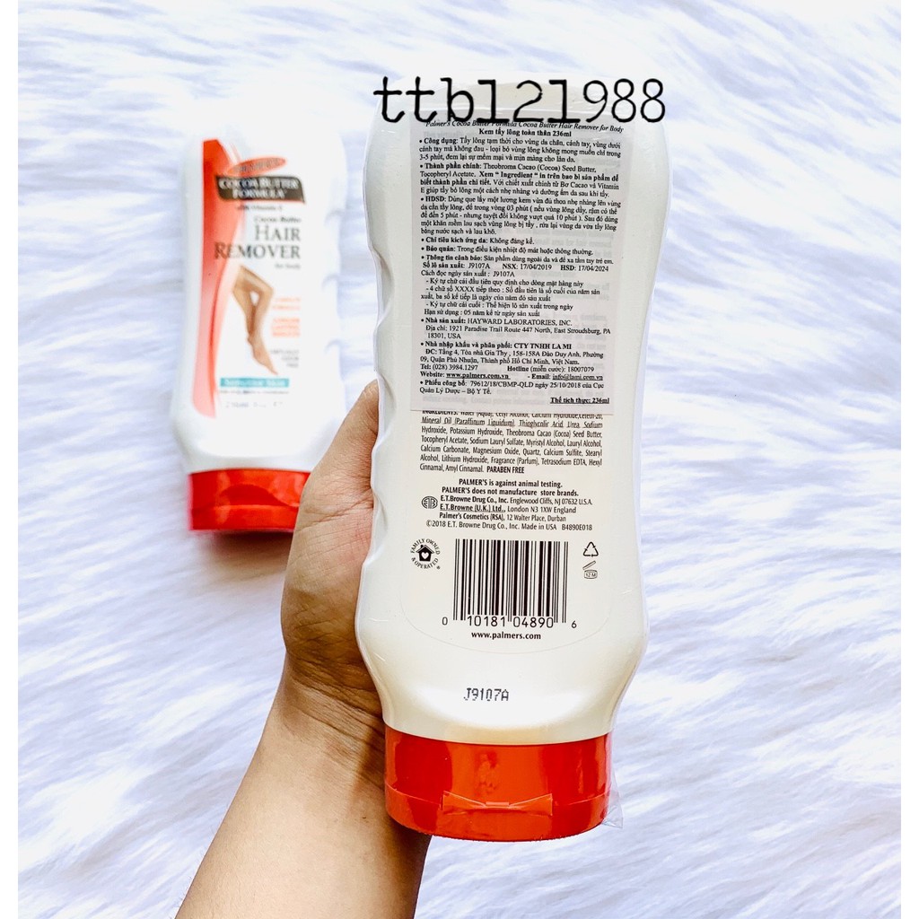 Tẩy Lông Palmer's Cocoa Butter Formula Palmers 236ml