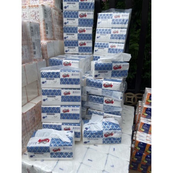 Khăn giấy rút lau tay lau mặt kim cương clasi cao cấp mylan chính hãng gói 54p tờ không bụi vụn siêu dai