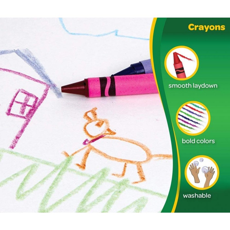 [Mã LIFEB04ALL giảm 10% tối đa 15K đơn 0Đ] Hộp 24 Bút Màu Sáp Rửa Được - Crayola 526924