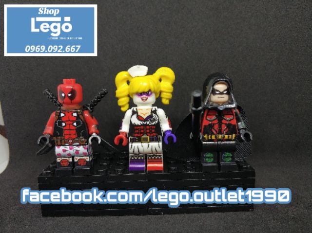 Xếp hình Deadpool Harley Quinn Robin Dr Strange Supergirl Dawnbreaker Dawn Flash DC Comics Lego Minifigures Pogo PG8164