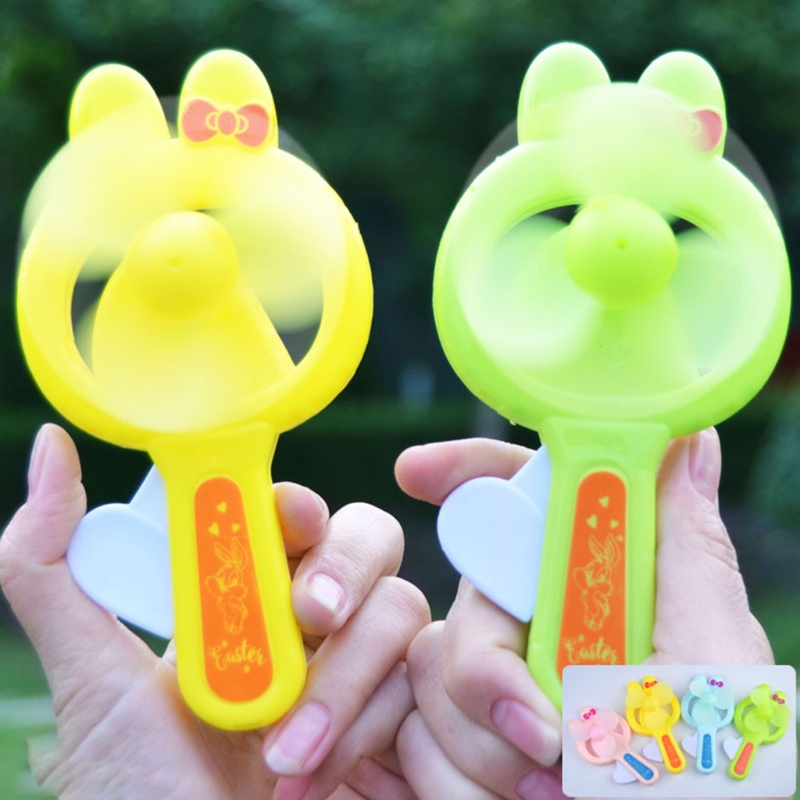 Quạt Mini Cầm Tay Linh Hoạt Họa Tiết Hoạt Hình Cho Bé